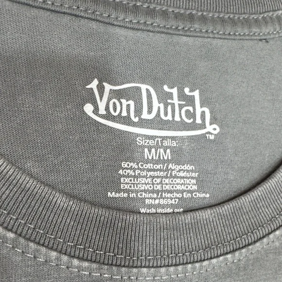 Von Dutch Gray Legendary Graphic Tee - Picture 2 of 6